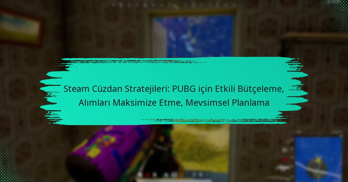 Steam Cüzdan Stratejileri: PUBG için Etkili Bütçeleme, Alımları Maksimize Etme, Mevsimsel Planlama