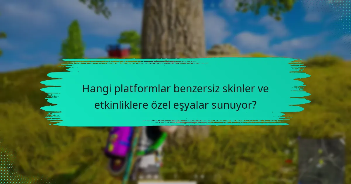 Skin koleksiyonlarındaki etkinliklere özel eşyalar nedir?