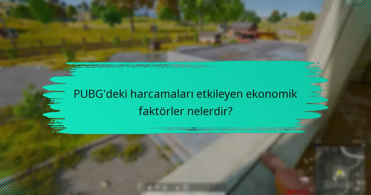 PUBG’deki harcamaları etkileyen ekonomik faktörler nelerdir?